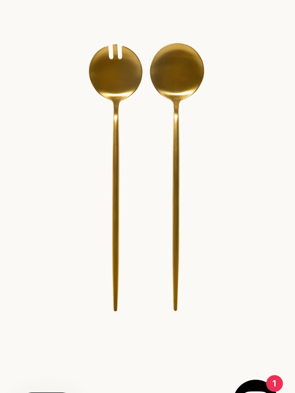 Taja Gold Salad Servers - 2 Piece Set